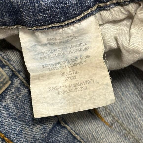 Wrangler Originals | Stained Straight Light Blue Jeans | 32X32 - Picture 7 of 8